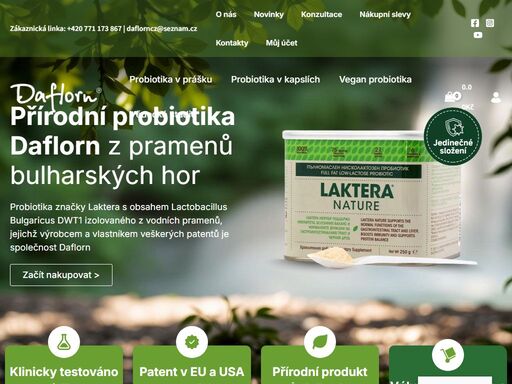 přírodní bulharská probiotika značky daflorn. prodej a distribuce rostlinných probiotik s obsahem lactobacillus bulgaricus