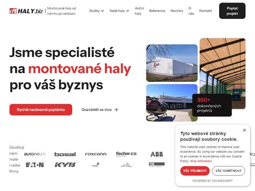haly.biz nabízí kompletní řešení montovaných hal na míru vašemu byznysu. od návrhu, povolení stavby přes realizaci až po pravidelný servis. spolehněte se na naše dlouholeté zkušenosti a vysokou kvalitu.