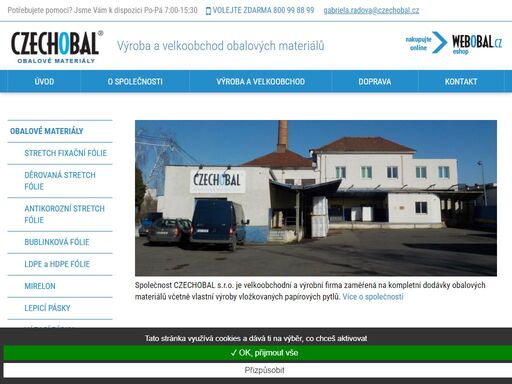 úvod - od výrobce czechobal - obalové materiály levně. kontaktujte nás pro velkoobchodní cenovou nabídku.