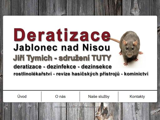 ddd jiří tymich, jablonec nad nisou - deratizace, dezinfekce, dezinsekce, odchyt holubů atd. navštivte naše webové stránky a dozvíte se více!