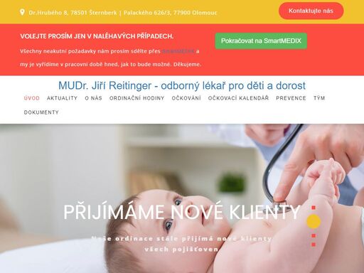 mudr. jiří reitinger, odborný lékař pro děti a dorost. komplexní péče v pediatrii, imunologii a alergologii.
