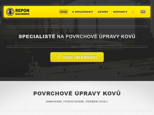 společnost repon se specializuje na povrchové úpravy kovů. nabízíme galvanické zinkování, niklování, chromování a černění oceli nebo eloxování hliníku.