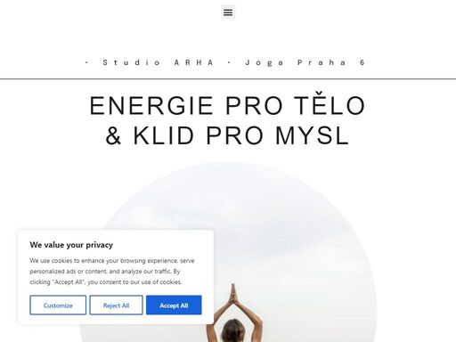 energie pro tělo & klid pro mysl. prostor studia arha slouží k pěstování rovnováhy a pro váš osobní růst. buďte zdraví a mějte dost energie.