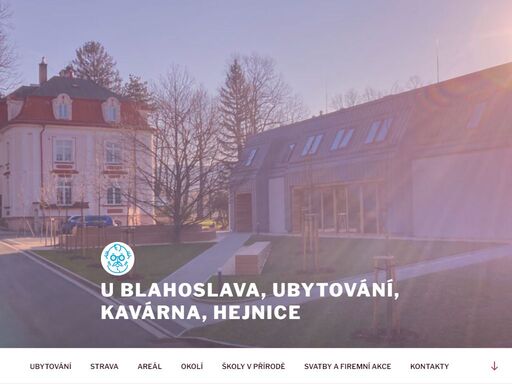 ubytování pro skupiny, rodiny i jednotlivce. dvě budovy, kapacita 85 lůžek, 27 pokojů, multifunkční sál, společenské místnosi, kavárna s venkovní terasou.