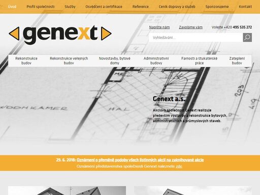 genext, stavební firma hradec králové, výstavba domů, rekonstrukce budov, zateplení budov akciová společnost genext sídlící v hradci králové a působící v celých východních čechách má více jak desetileté zkušenosti v oboru pozemního stavebnictví.