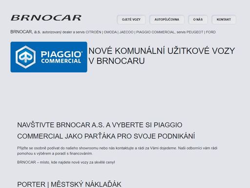 vítejte na stránkách brnocar, a.s. autorizovaný prodej a servis značek citroën a omoda – jaecoo, autorizovaný servis peugeot a ford. velký výběr ojetých vozů.