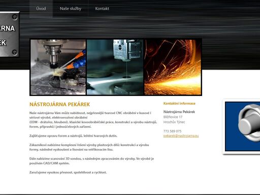 tvarové cnc obrábění, elektroerozivní obrábění (edm), výroba forem, nástrojů. zajišťujeme opravu forem a nástrojů, leštění tvarových dutin. 
