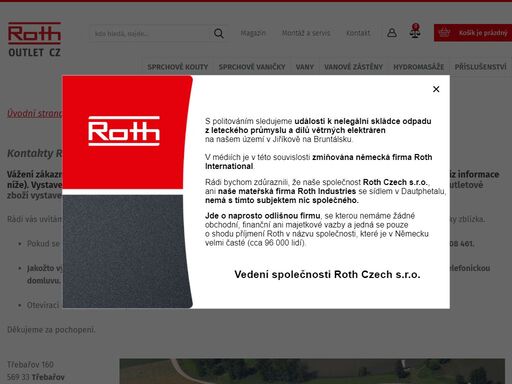 na této strance naleznete konktakty na naše oddělení oultetu roth. chcete si domluvit návštěvu showroomu, využijte uvedené telefonní číslo.