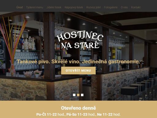 tankové pivo a výborná kuchyně v moderním interiéru