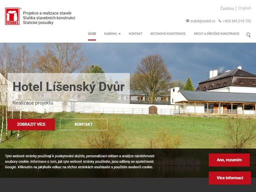 projekční činnost, statika stavebních konstrukcí, provádění statických posudků, zajištění průzkumů a technických dozorů staveb s možností dodávky stavby na klíč.