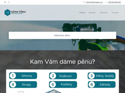 dáme pěnu je česká firma, která vám zajistí rychlou izolaci stříkanou pěnou. vyzkoušejte moderní pur pěnu a ušetřete.