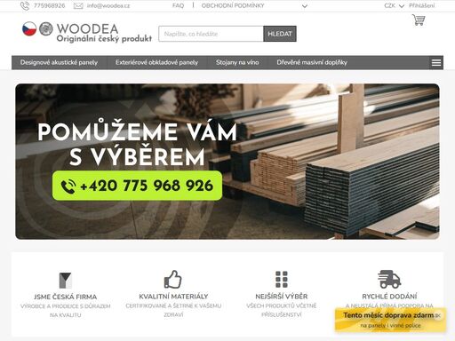 skandinávský design, přírodní dřevěné materiály, udržitelnost a jednoduchá instalace - to jsou akustické dřevěné panely woodea, vyrobené v české republice.