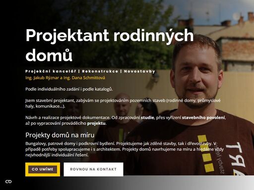 návrh a realizace projektové dokumentace. jsem stavební projektant, zabývám se projektováním domů – studie, vyřízení stavebního povolení, vypracování projektu.