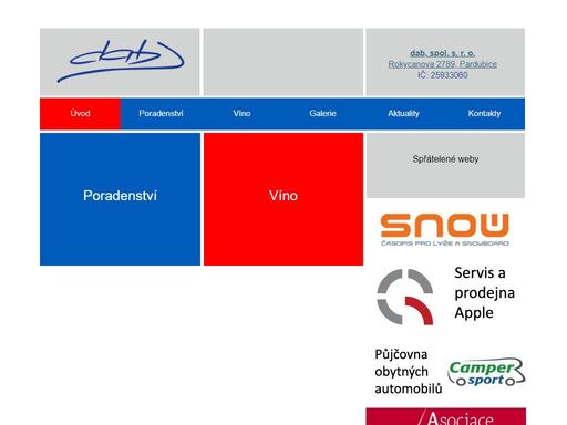 společnosti dab, váš rádce v oblasti risk managementu a v neposlední řadě dodavatel skvělách vín. 