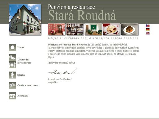 penzion a restaurace stará roudná - penzion s rodinnou atmosférou v historické plzeňské čtvrti roudná