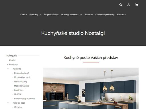 kuchyně podle vašich představ.  
 
 
 
nostalgi je značka vynikající kvality špičkových kuchyní od roku 1997. všechny naše kuchyně jsou vyráběny nejmodernější technologií a zárukou získaných certifikací. elegantní design, povrchová úprava a vybavení nejvyšší kvality, pečlivě vybrané materiály. dokonalost kuchyní…