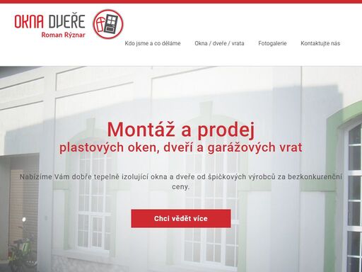 montáž a prodej plastových oken, dveří a garážových vrat.
