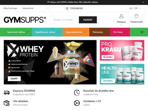 objevte špičkové sportovní doplňky stravy od gymsupps! kvalitní suplementy pro trénink, růst svalové hmoty a regeneraci. ? rychlé doručení ? vše přímo od výrobce ? česká kvalita