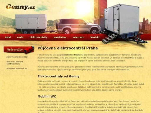 elektrocentrála, generátor a mobilní wc jsou produkty, které nabízí firma ladislav benetka praha. firma funguje také jako půjčovna elektrocenrál.