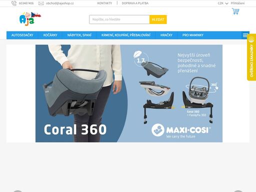 ája shop nabízí kompletní sortiment dětského zboží, dětské kočárky, autosedačky, dětské postýlky, dětské matrace, výbavičky pro kojence, dudlíky