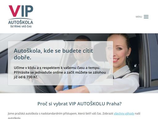 autoškola vip praha. rychlokurz do 1 měsíce. zahájení výcviku v autoškole bez čekání. 