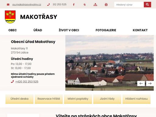 oficiální stránky obce makotřasy