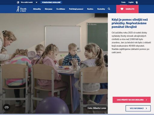 poskytujeme okamžitou humanitární pomoc a pomáháme lidem postavit se na vlastní nohy. pracujeme v česku i v zahraničí.