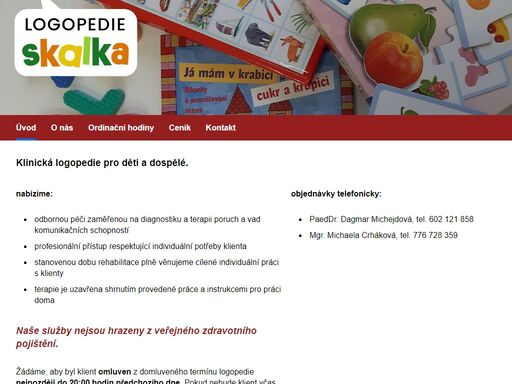 klinická logopedie pro děti a dospělé. odborná péče zaměřená na diagnostiku a terapii poruch a vad komunikačních schopností.