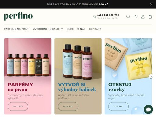 homepage. my jsme perfino
vznikli jsme, protože jsme chtěli vytvořit něco voňavého, jednoduchého a našeho. nejsme velká značka – jsme malý tým, který to všechno vzal do vlastních rukou. parfémy na praní nás nadchly, a tak jsme je vyvinuli po svém. s láskou, v česku, a hlavně tak, aby si je mohl vyzkoušet úplně každý.…