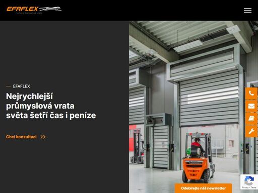 již 50 let vyvíjíme a vyrábíme nejrychlejší průmyslová vrata na světě, která šetří čas a peníze. vrata efaflex vydrží klidně 20 let. přesvědčte se.
