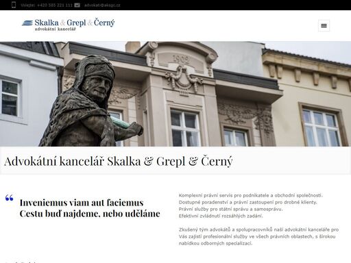 advokátní kancelář olomouc
advokáti - právníci: skalka, grepl, černý