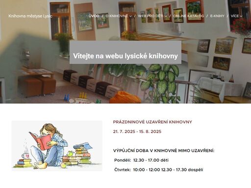 prázdninové uzavření knihovny