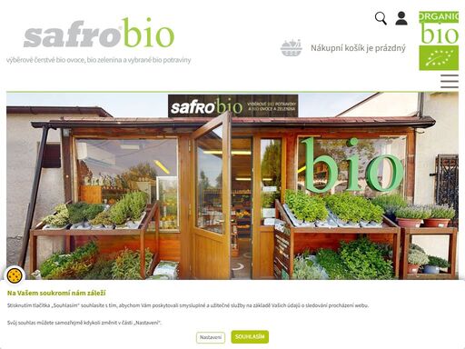 výběrové čerstvé bio ovoce, bio zelenina a vybrané bio potraviny