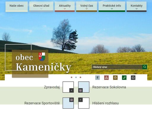 oficiální stránky obce kameničky