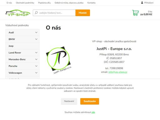 vp-shop - díly, prodej, servis, montáže