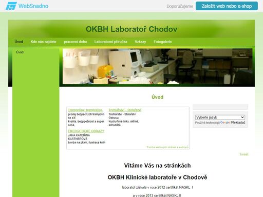 okbh laboratoř chodov