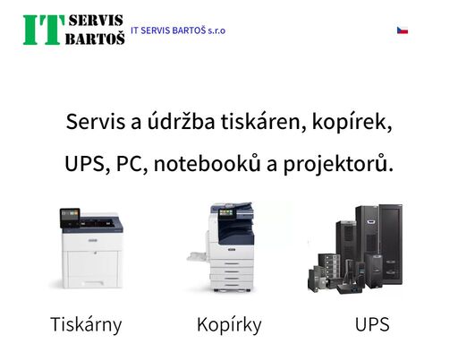 servis a údržba tiskáren, kopírek, ups, pc, notebooků a projektorů.