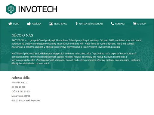 invotech s.r.o. je společnost poskytující komplexní řešení pro průmyslové firmy.