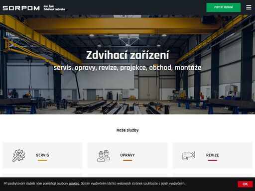 firma sorpom – jan špic vyrábí a opravuje zdvihací zařízení, kladkostroje, jeřáby. dále provádí opravy zvedáků a revize jeřábů a kladkostrojů.