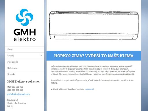 návrhy, dodávky a realizace montáží klimatizací, tepelných čerpadel, vzduchotechniky a odvlhčovačů do domů, bytů a kanceláří.