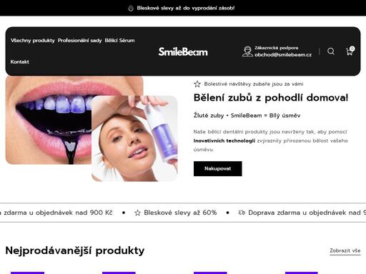 nejdostupnější ověřené bělení na našem trhu! vše od bělích gelů, pásek až k zubním pastám s fluoride+. chceme měnit budoucnost péče o úsměv a nabízet dentální produkty, díky kterým nejen vypadáte skvěle, ale také se tak cítíte.