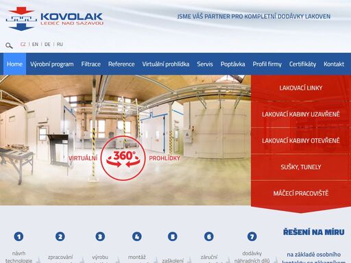 spolehlivý partner v dodávkách lakoven od roku 1993. kompletní realizace dodávek pracovišť povrchových úprav.