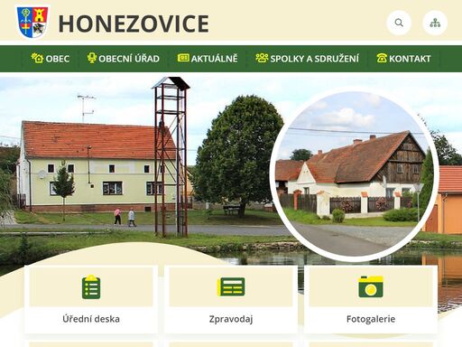 oficiální stránky obce honezovice