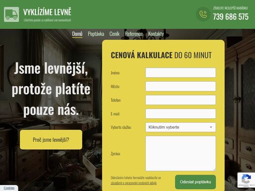poskytujeme levné vyklízení bytů a domů, likvidujeme pozůstalosti, odvezeme i starý nábytek a spotřebiče k ekologické likvidaci do sběrného dvoru. zavolejte nám.