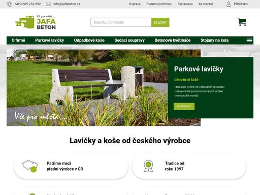 vyrábíme a prodáváme venkovní lavičky, koše a jiné betonové výrobky pro městský mobiliář. ?patříme od roku 1997 mezi přední výrobce v čr.