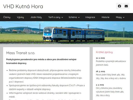 veřejná hromadná doprava kutná hora