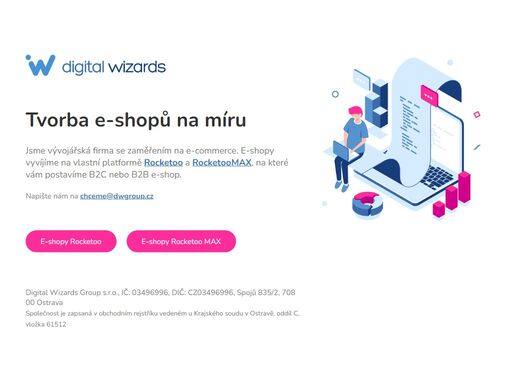 společnost digital wizards group je tvůrcem komplexního ecommerce řešení rocketoo.