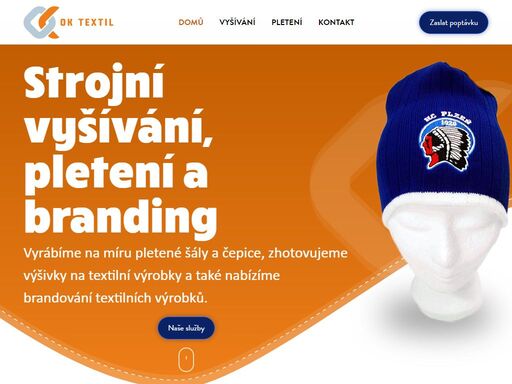 strojní vyšívání a pletení