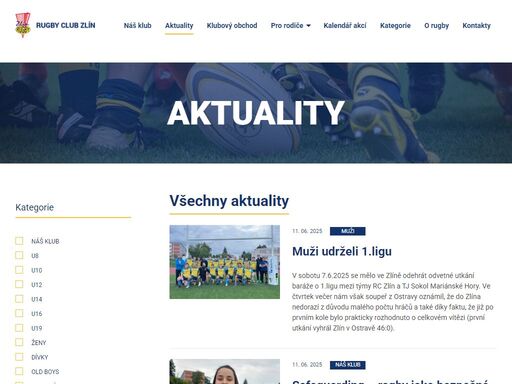 oficiální stránky zlínského rugby klubu.
