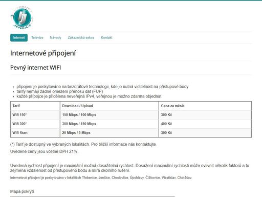 vysokorychlostní internet na doma za 300 kč. pokrytí v lokalitách třebenice, jenčice, chodovlice, úpohlavy, čížkovice, vlastislav.